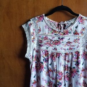 Meadow Rue Anthropologie Nellore floral blouse